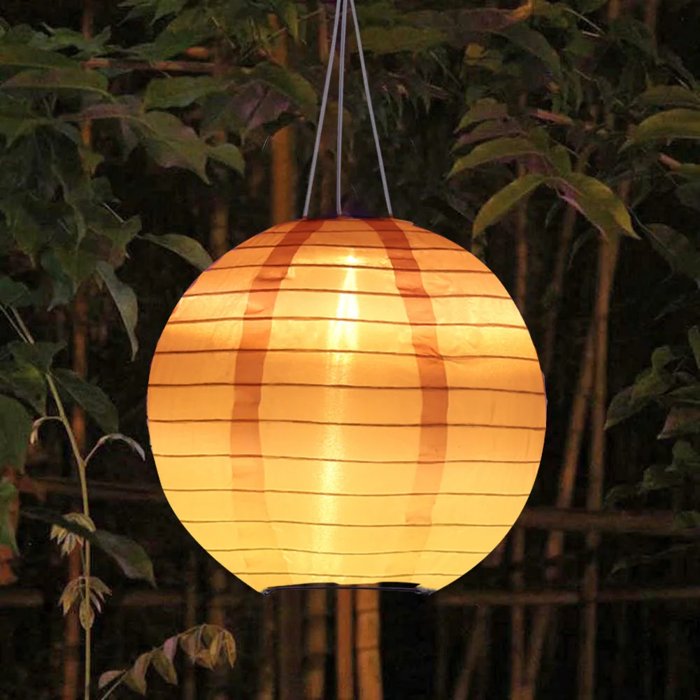 

10 inches Solar Lantern Lamp Waterproof Outdoor Hanging Gradient Color Light Festival Home Decorations Outdoor Lighting