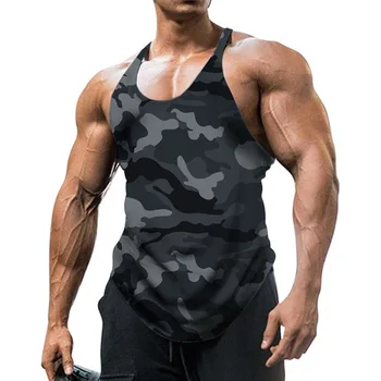 Camouflage Summer Fitness Tank Top Men Bodybuilding New Gyms Clothing Fitness Men Shirt Slim Fit Vests Mesh Singlets Muscle Tops 3