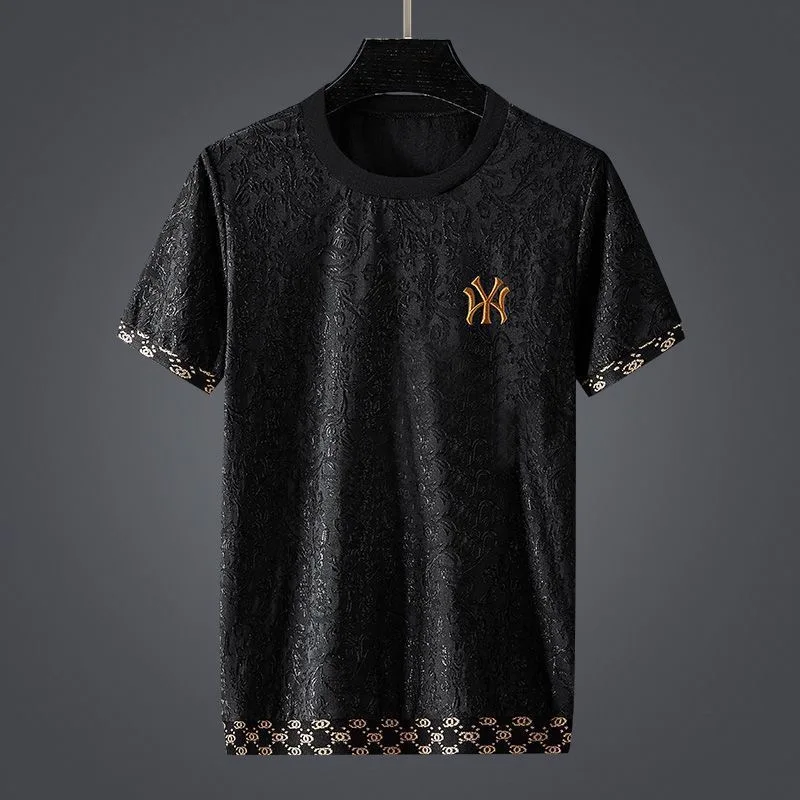 Мужская жаккардовая футболка Повседневная Свободная с коротким рукавом и
