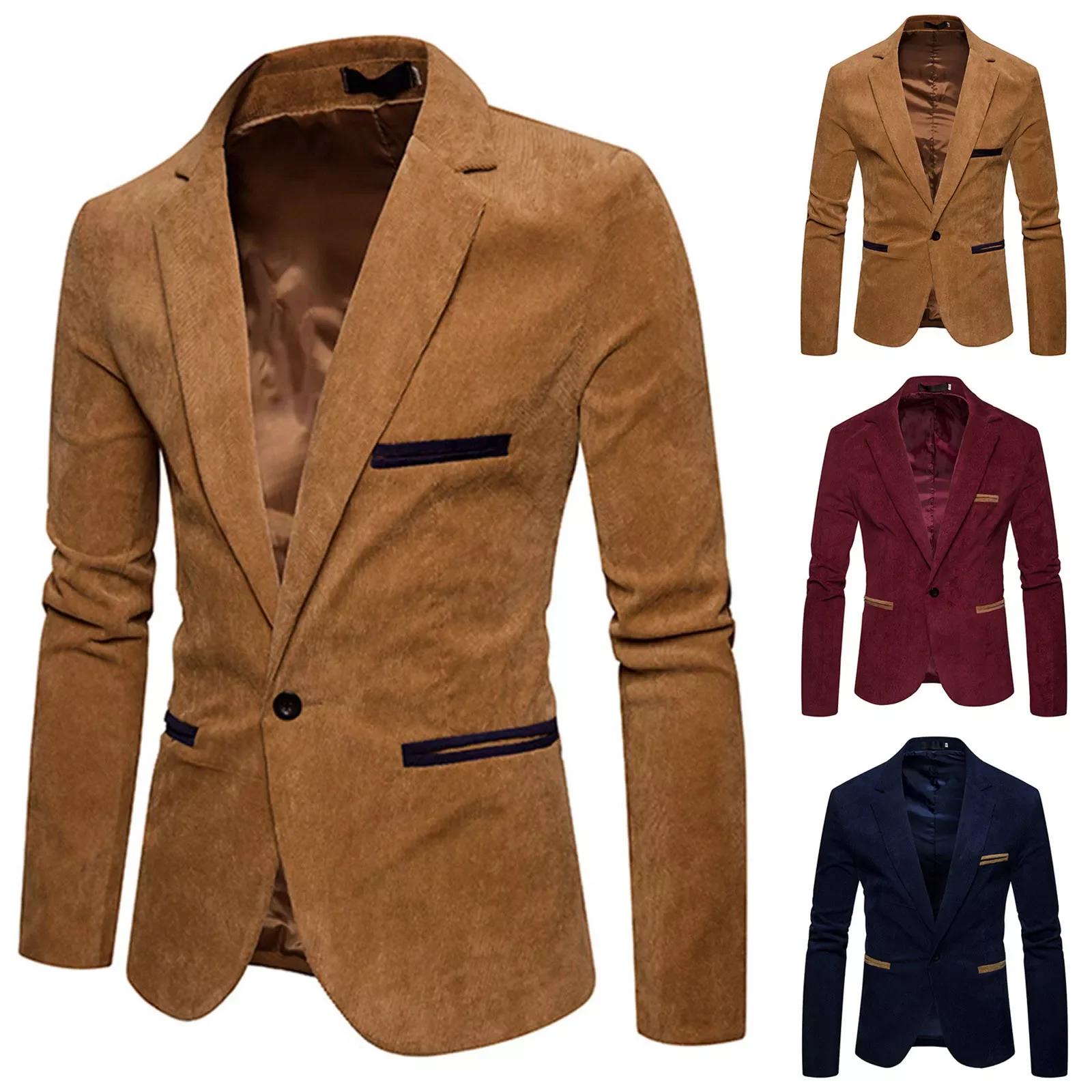 

NEW 2023 Men's Blazer Autumn Winter Casual Corduroy Slim Long Sleeve high quality Coat Suit Jacket Blazer tops Mens Coat Blo