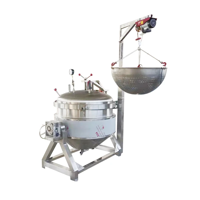 Промышленный чайник с говядиной оболочкой костяной бульон высокого давления