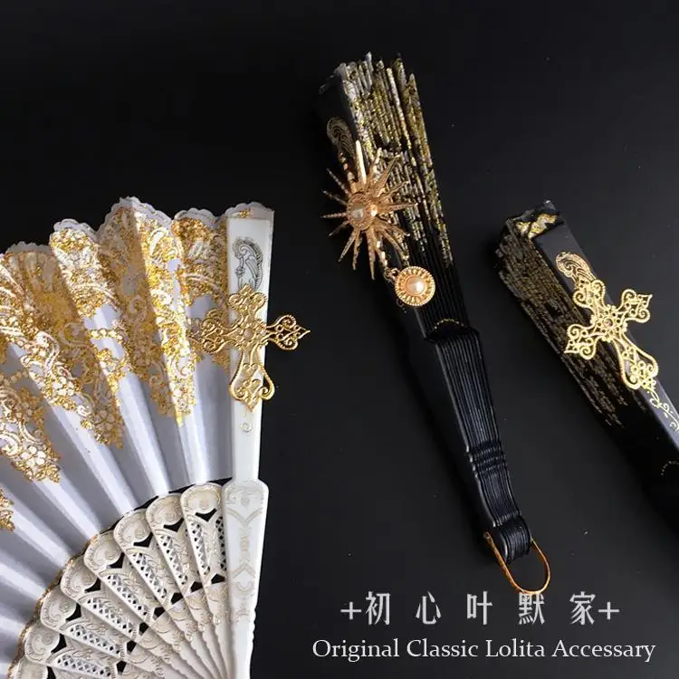 Бронзовый складной веер ручной работы в стиле ретро великолепный реквизит