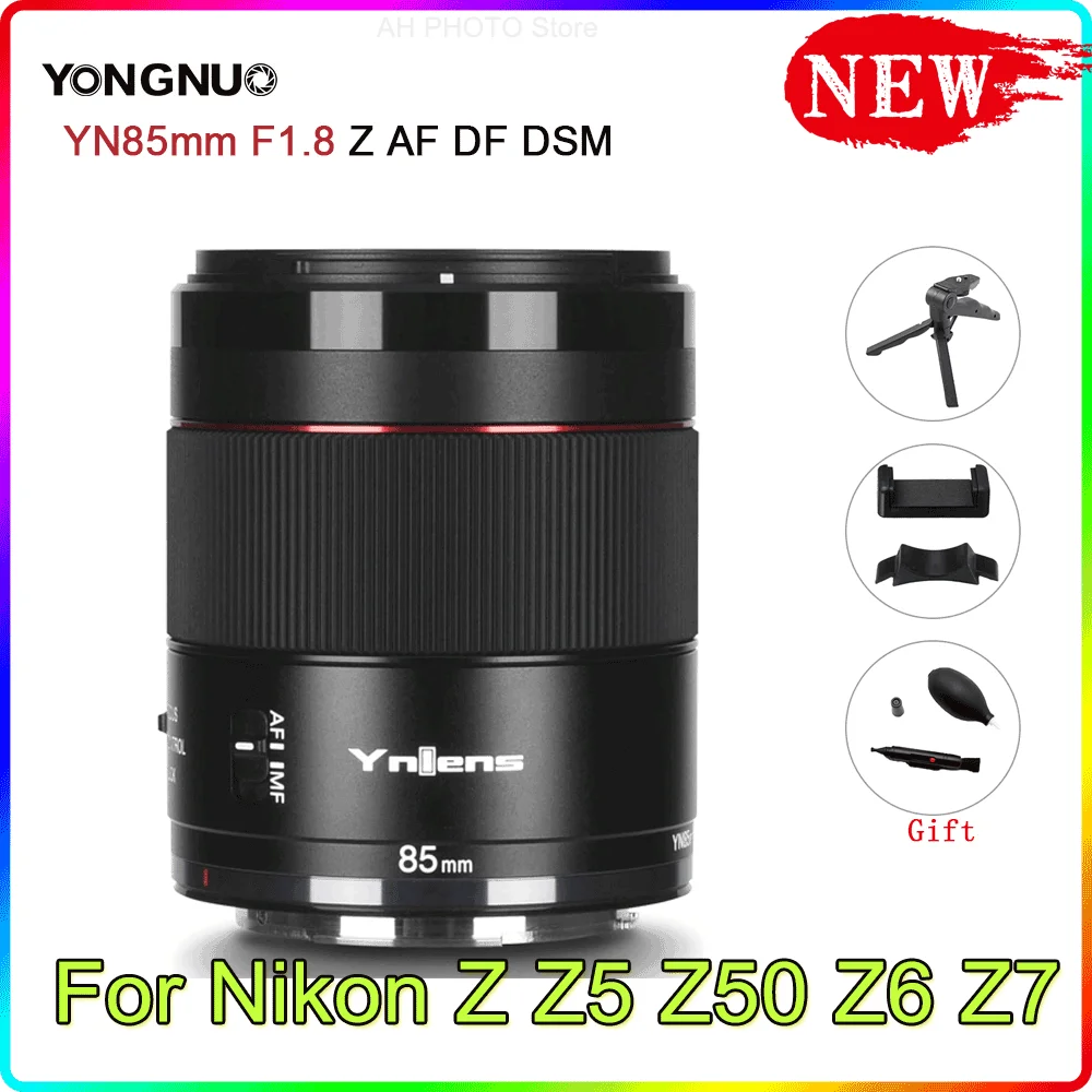 

Yongnuo YN85mm 85mm F1.8 Z DF DSM Auto Focus Camera Lens Full Frame For Nikon Z Z6 Z6II Z7 II Z7 ZFC Z50 Z5 Mirrorless Cameras