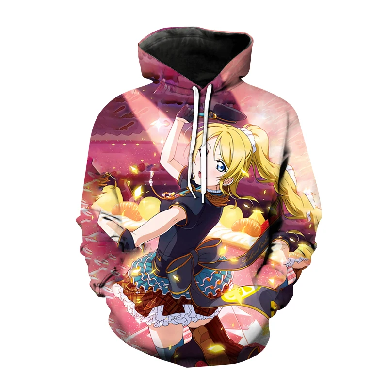 

2023 Love Live 3D Printed Hoodies Kawaii Sexy Girl Sweatshirt Men Women Fashion Pullover Harajuku Oversized Hoodie Unisex Coats