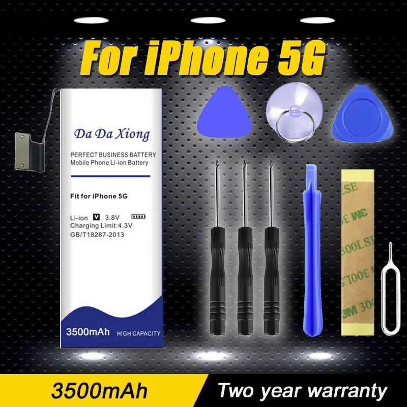 

DaDaXiong 3500mAh For iPhone 5 Battery 5G +Free Tools