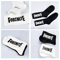 fortnite socks boys girls warm cotton middle tube socks autumn winter solid color socks with personalized letters cotton socks