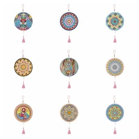 mandala diy 5d diamond painting wall hanging pendant with tassels decor full special shape drill mosaic embroidery home decor