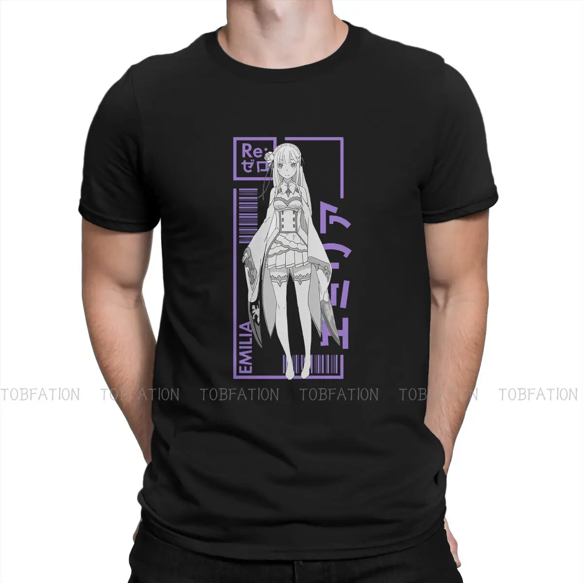 

Emilia Typography Unique TShirt Re Zero Anime Comfortable New Design Gift Clothes T Shirt Stuff Hot Sale