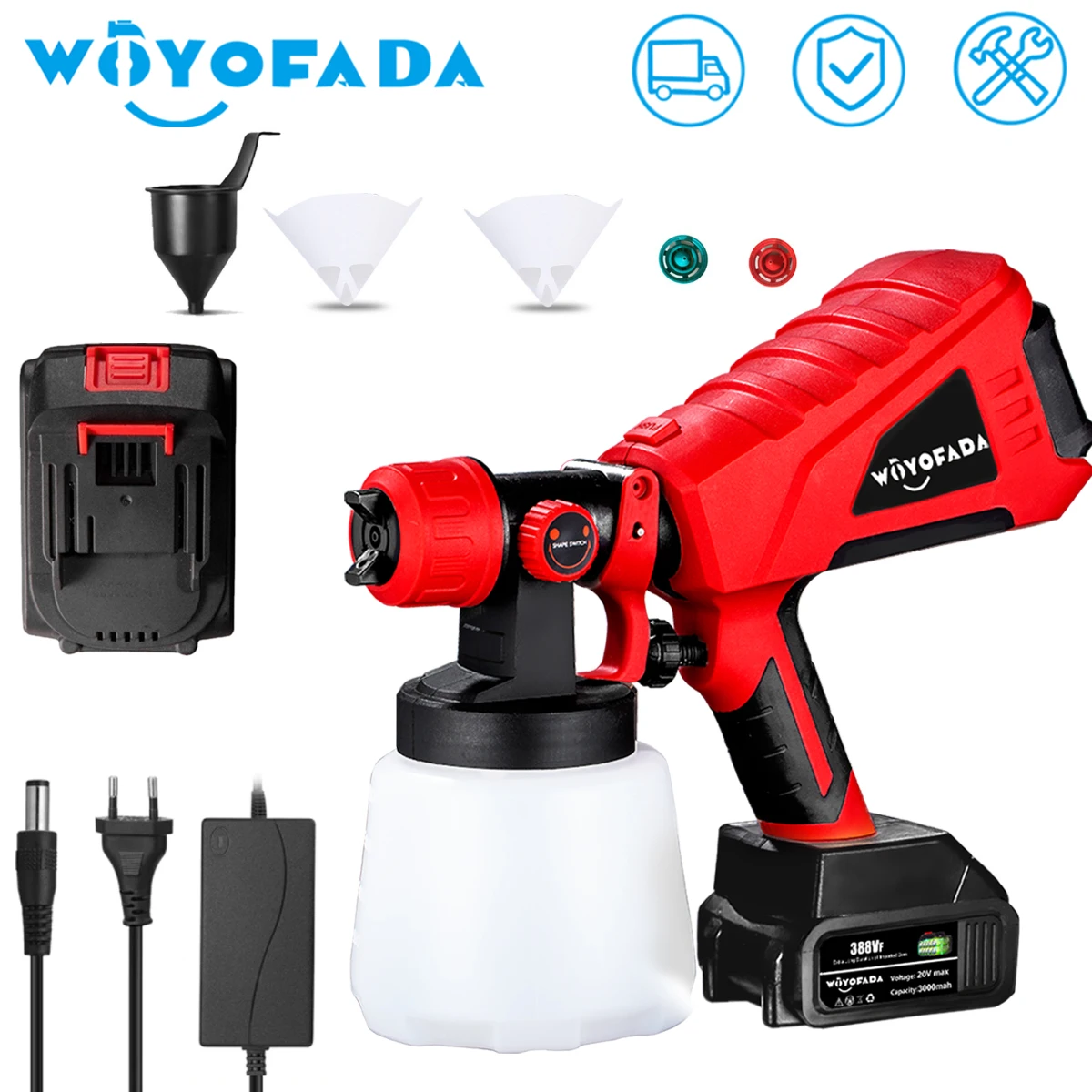 

Cordless Electric Spray Gun 1000ML HVLP Home Paint Sprayer Flow Control Airbrush Easy Spraying Clean For Makita 18V Battery