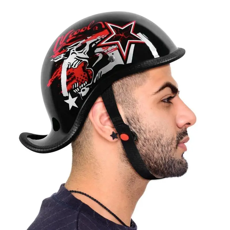 

Мотоциклетные шлемы, полубриллиантовая бейсбольная твердая шляпа, жесткие Летние Ретро защитные велосипедные мотоциклетные кепки для квадроциклов и взрослых мужчин