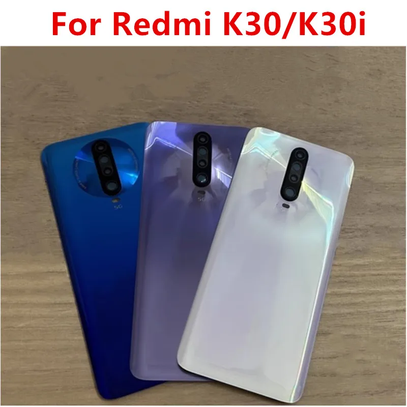 Фото K30 4G 5G задняя крышка аккумулятора для Xiaomi Redmi K30/K30i задний корпус стеклянный корпус замена запасных частей для ремонта + объектив камеры №1