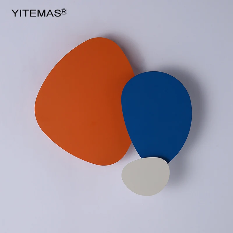 Креативная настенная лампа с цветными листьями Оранжевый Светодиодный