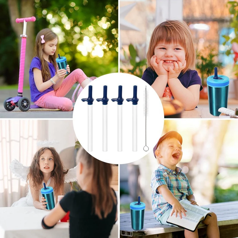 4 шт. запасные соломинки с клапаном для заклепывания 15 унций 1 щеткой