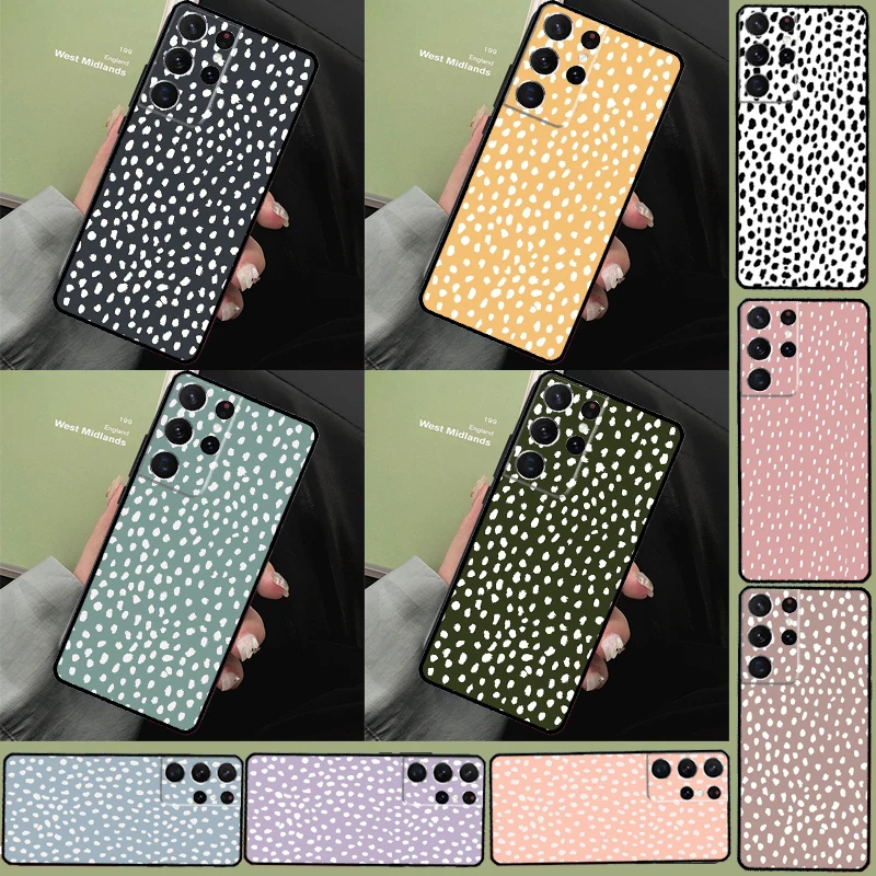Фото Чехол для телефона с маской далматина Sea Green Mauve для Samsung Galaxy S25 Ultra S9 S10 S20 S21 S22 S23 S24 Plus S24 FE Bumper Cover №1