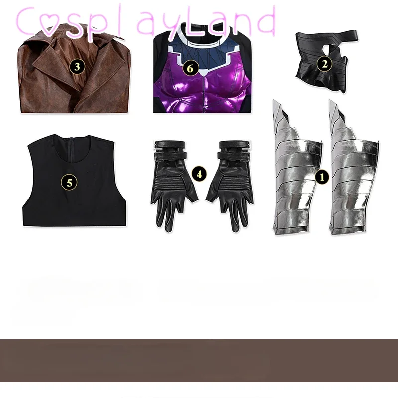 Disfraz Gambit Косплей Костюм Fanstasy Мужской Хэллоуин Карнавальная Одежда Супергерой