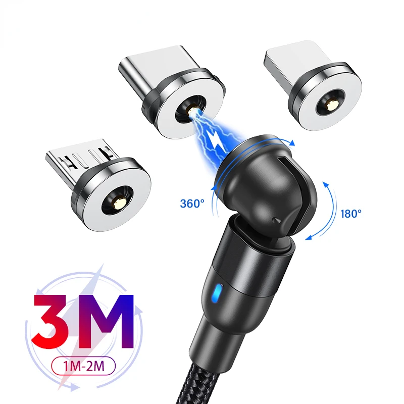 

2022 trend For iPhone Charging Cable USB Micro Type C Cable Magnet Charger Nylon Braided Cord Mobile Phone Cable