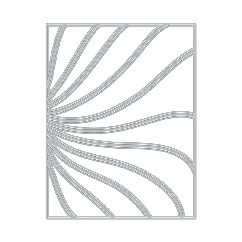 

Новое поступление 2021, металлические Вырубные штампы для скрапбукинга, изготовления открыток, прямоугольный волнистый фон, рамка для тиснен...