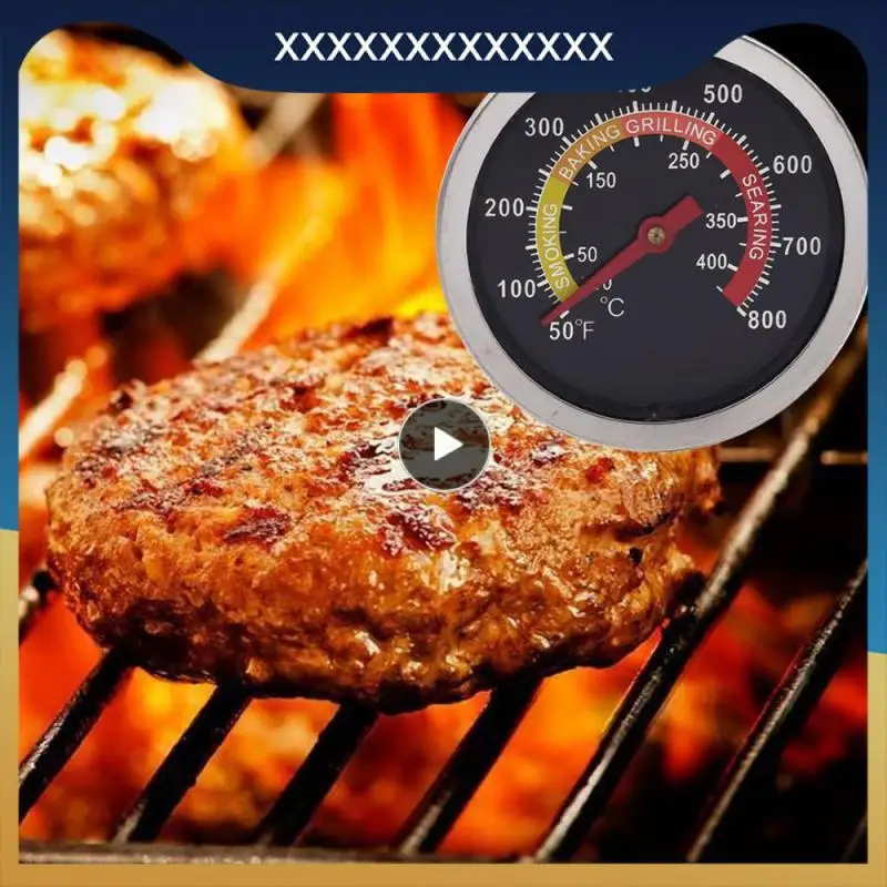 

50-400℃ Barbecue Thermometer BBQ Smoker Grill Temperature Gauge BBQ Pit Smoker Grill Thermometer Cooking Food Probe Kitchen