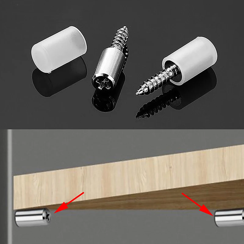 

Cross Self-tapping Screw With Rubber Sleeve Laminate Support for Furniture Brackets Cabinet Shelving Nail Wardrobe screws hole