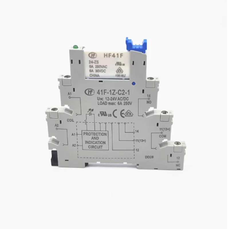 1 шт. 41F-1Z-C2-1 релейная розетка Hongfa + HF41F-12-ZST 41F-1Z-C2-1HF41F-24-ZST супер пластиковый модуль