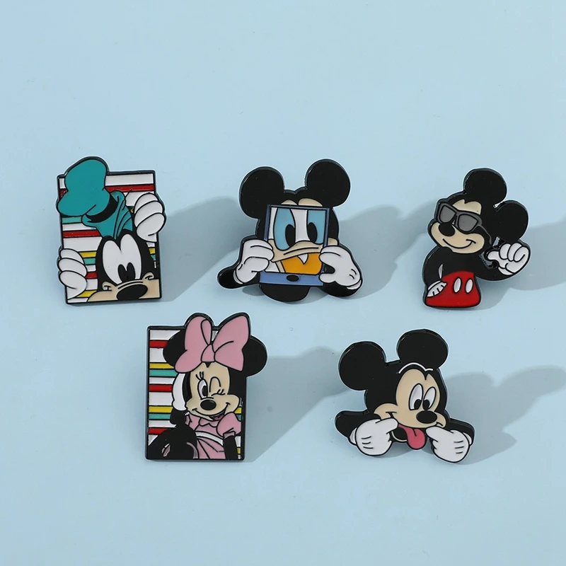 Креативная металлическая брошь с Микки Диснеем аниме креативная украшение