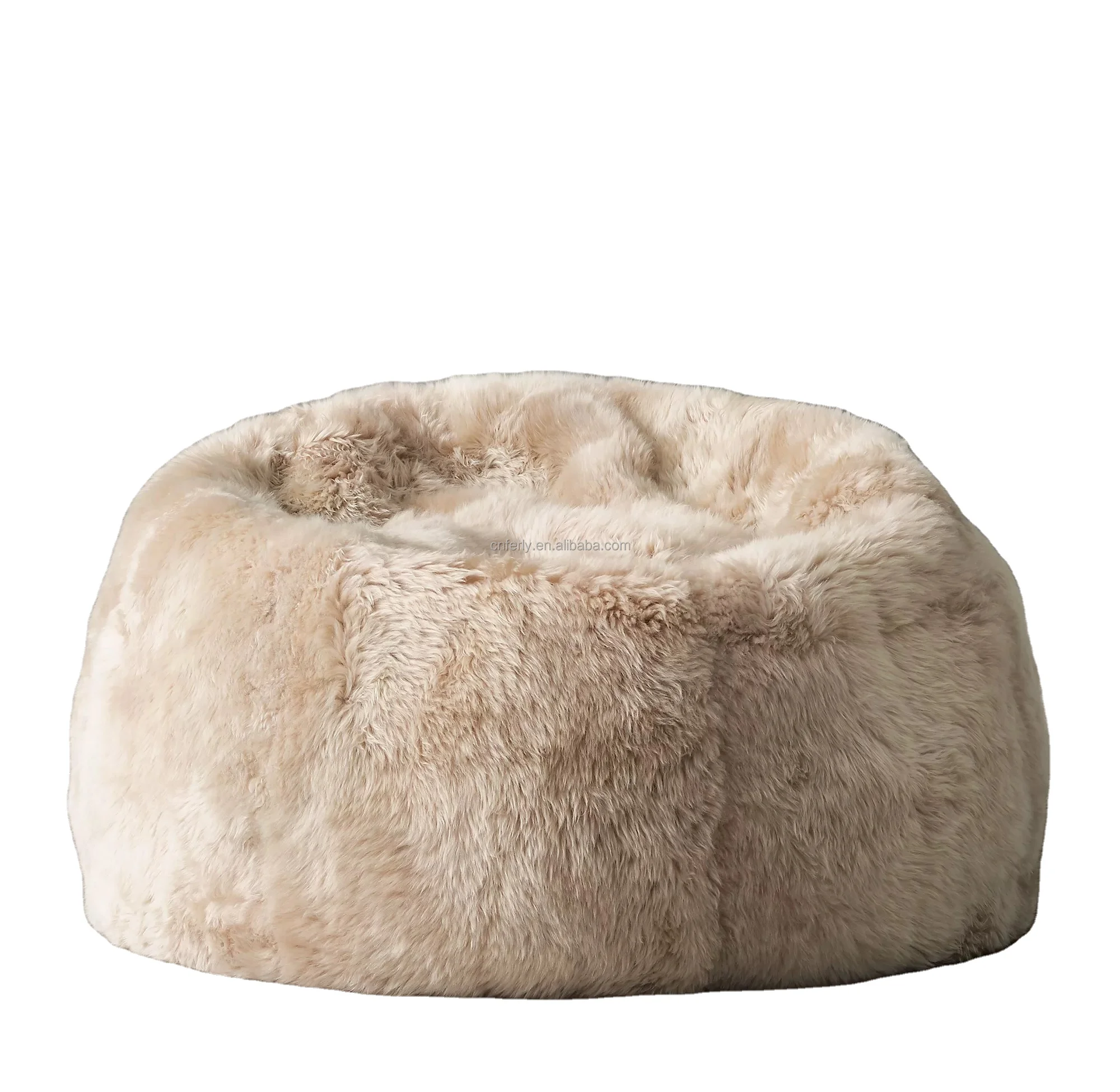 

Luxury living room furniture sofa home furniture bean bag sink-in comfort and portable repose sheepskin bean bag