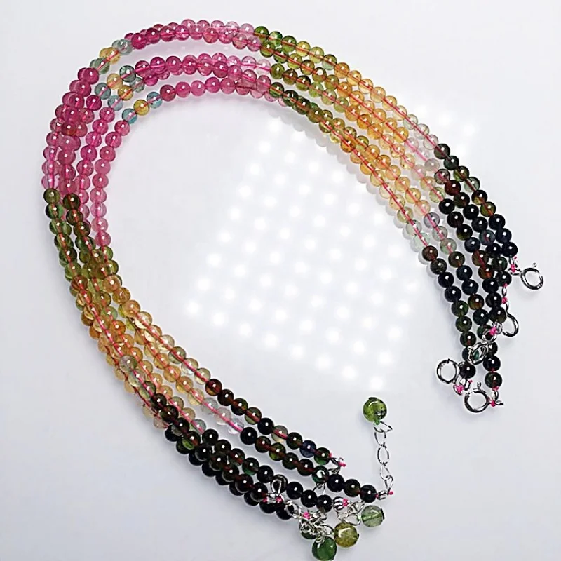 Ножной браслет с пружинной пряжкой из карамельного турмалина для женщин модные