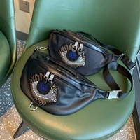 real leather sling bags for women chest bag big eye rhinestone ita bag luxury designer messenger crossbody bags