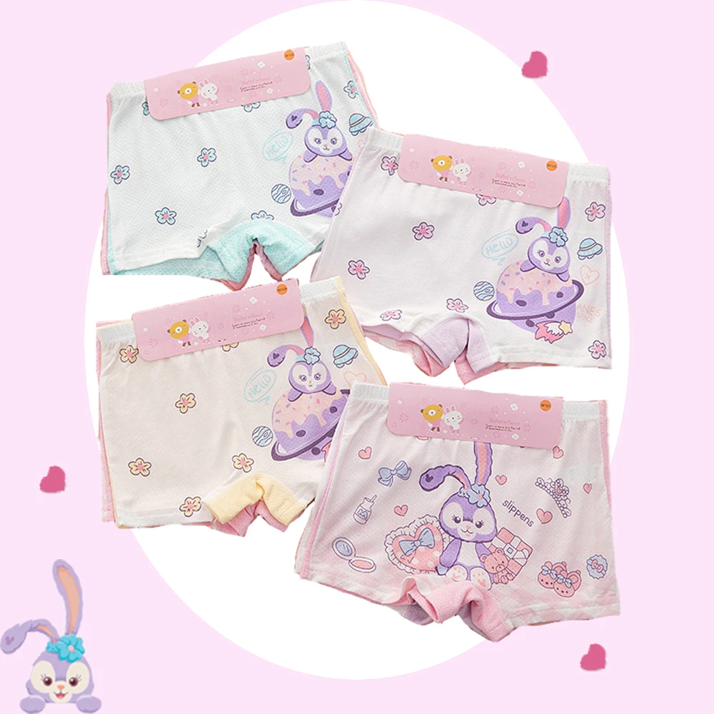 

2Pcs/set Disney Stellalou Girls Panties Cartoon Princess Printed Children Briefs Cute Kids Underwear Baby Clothing Modal Cotton