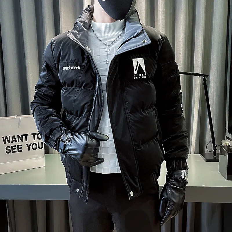 2022 Winter Fashion Short Puffer Parkas Men Casual Slim Thicken Warm Jackets Hiphop Overcoat Social Streetwear Men Clothing 2022