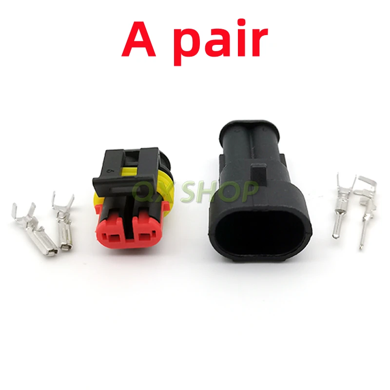 

1 компл., 2-контактный водонепроницаемый Электрический разъем AMP SuperSeal, автомобильный гнездовой штекер для автомобильного экскаватора, разъем 282104-1 282080-1