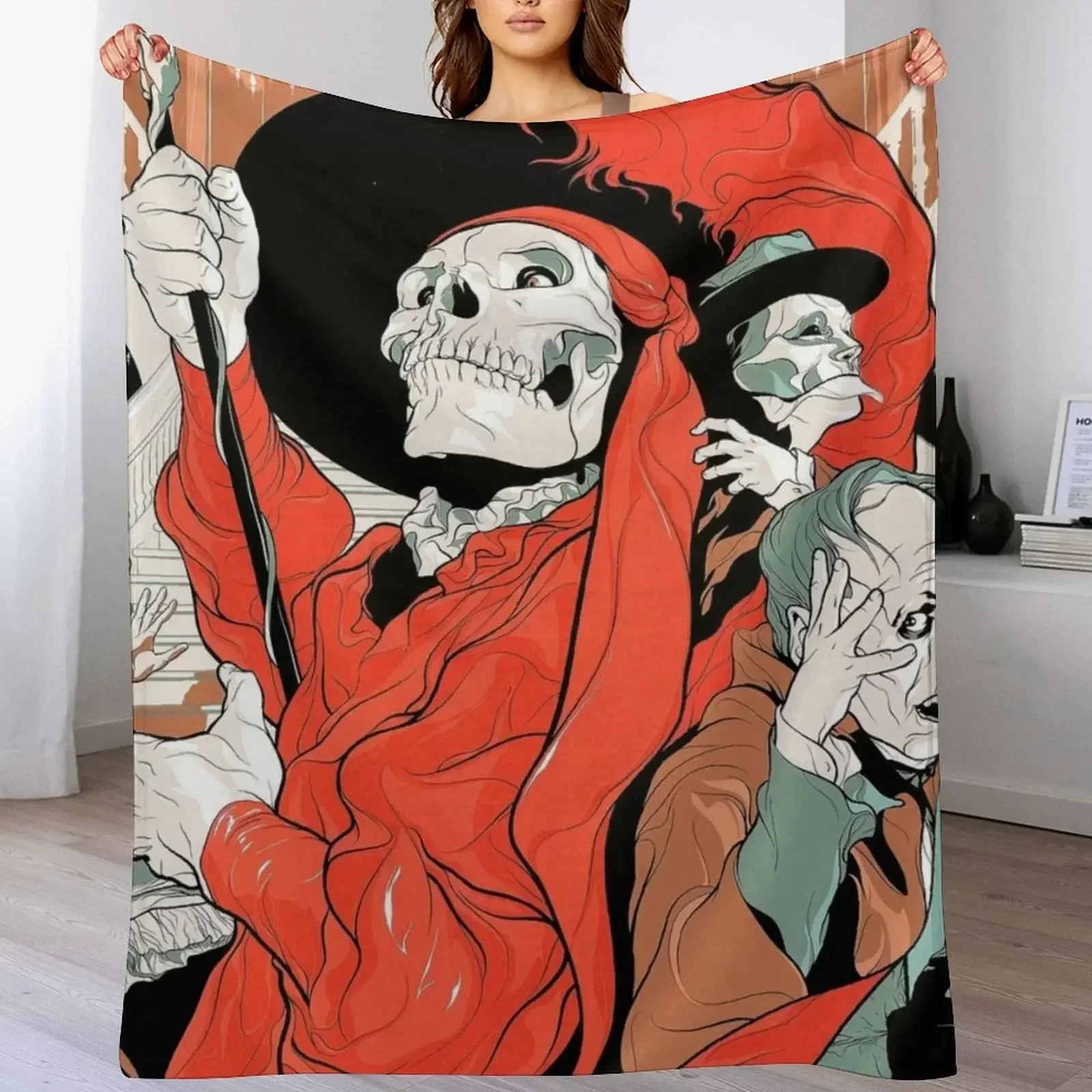 The Phantom Of Opera - Lon Cheney Nu Retro Poster Throw Blanket Camping Luxury Blankets
