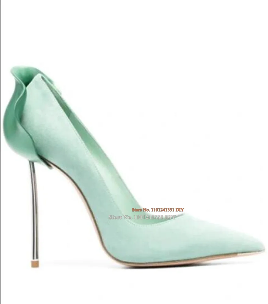 

Женские туфли-лодочки из натуральной кожи, с острым носком