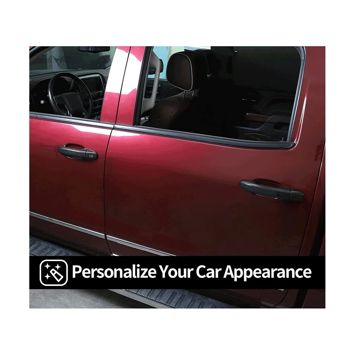 Наружные Чехлы для ручек двери внешние аксессуары отделки 2014-2020 АБС-углеродное