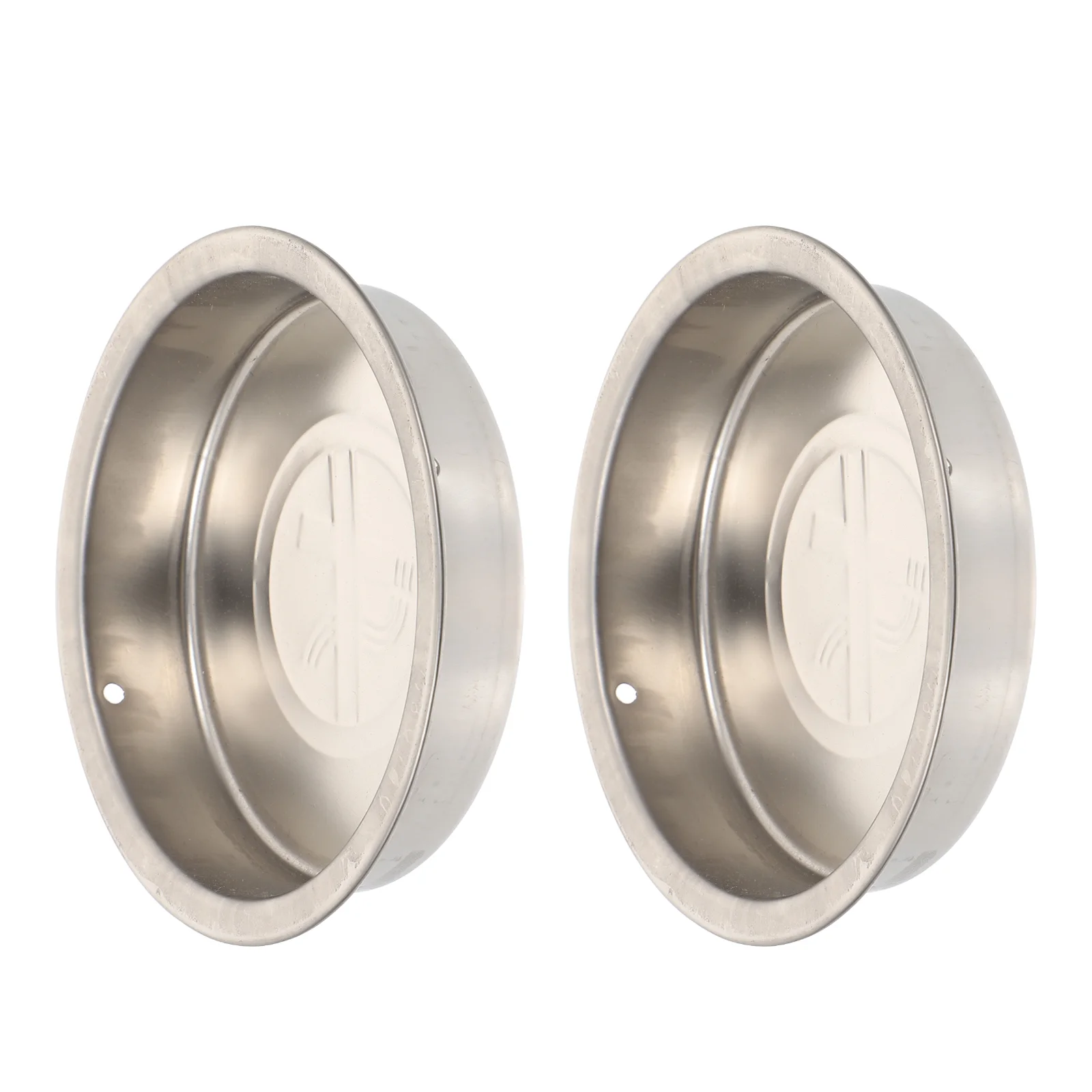 

2Pcs Garbage Can Top-Round Ashtray Stainless Steel Ash Container Waste Bin Accessory