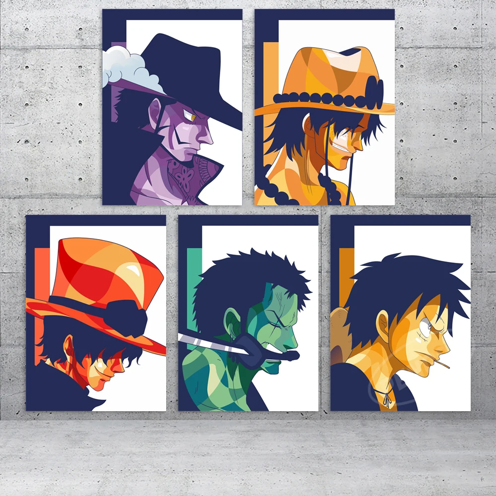 

HD Печать Цельный дракул Mihawk Живопись Домашний Декор Обезьяна D Луффи Холст Плакаты модульные аниме картины гостиная настенное искусство