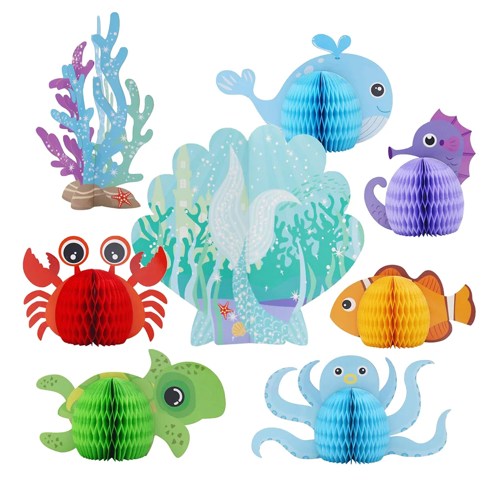 

Ocean Party Honeycomb Birthday Decoration Decorations Animals Sea Theme Photo Undertable Theprop Shower Baby Animal Centerpiece