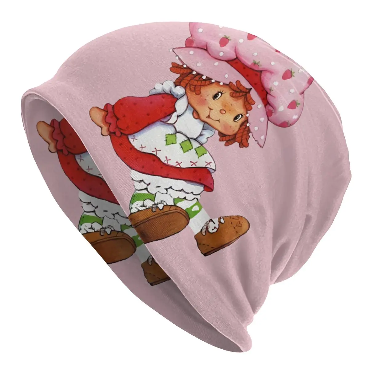 

Strawberry Shortcake Sit Unisex Bonnet Winter Hiking Double Layer Thin Hats For Men Women