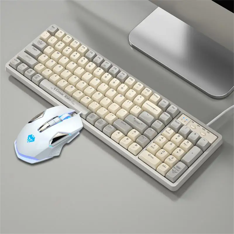 

Mechanical Keyboard Hot Plug Linear Red Axis Universal Ergonomics Gaming Keyboard Hot Swap Keyboard Colorful Backlight 102 Keys