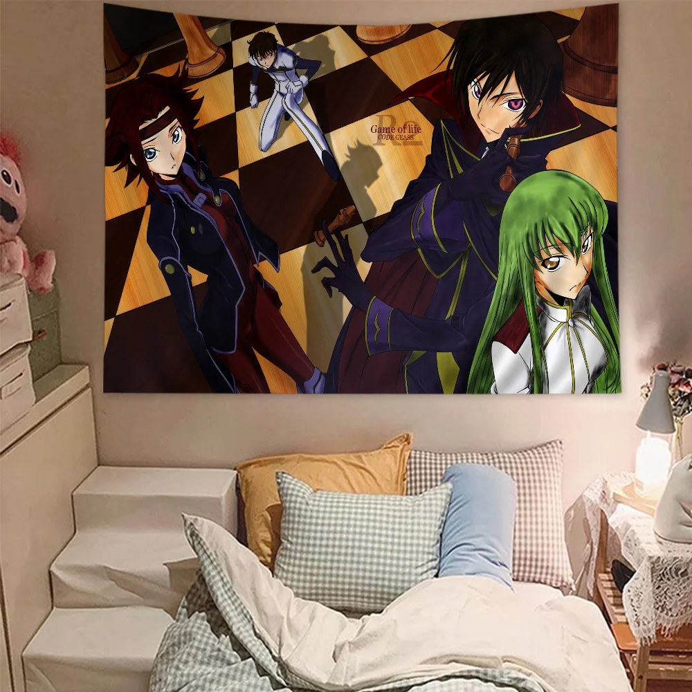 Anime Julius Kingsley C-codes-G-Geass Cartoon Tapestry For Living Room Home Dorm Decor INS