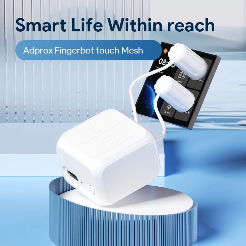 Фото Робот-палец Tuya с сенсорным экраном, Bluetooth Smart Fingerbot, перезаряжаемый Bluetooth, умный голосовой пульт дистанционного управления, кликер экрана времени №3