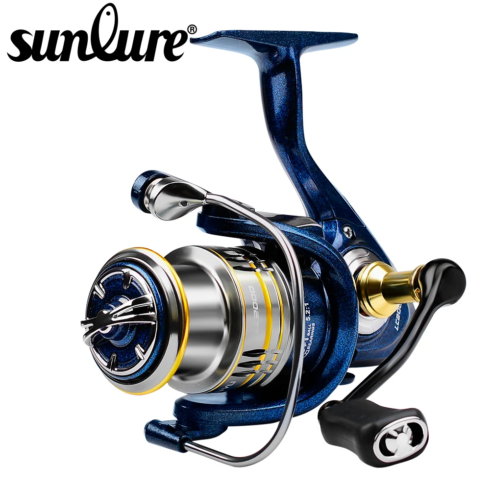 

Sunlure 5.2:1 Gear Ratio Fishing Reel 5-6KG Max Drag Spinning Reel Full Metal Spool Freshwater Wheel 2000-2500 Series Pesca