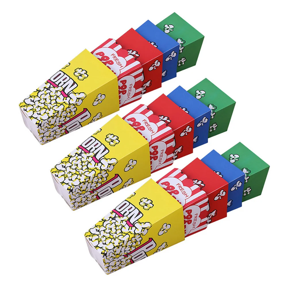 

1 Set 100Pcs Folding Disposable Popcorn Paper Packing Boxes (Random Color)