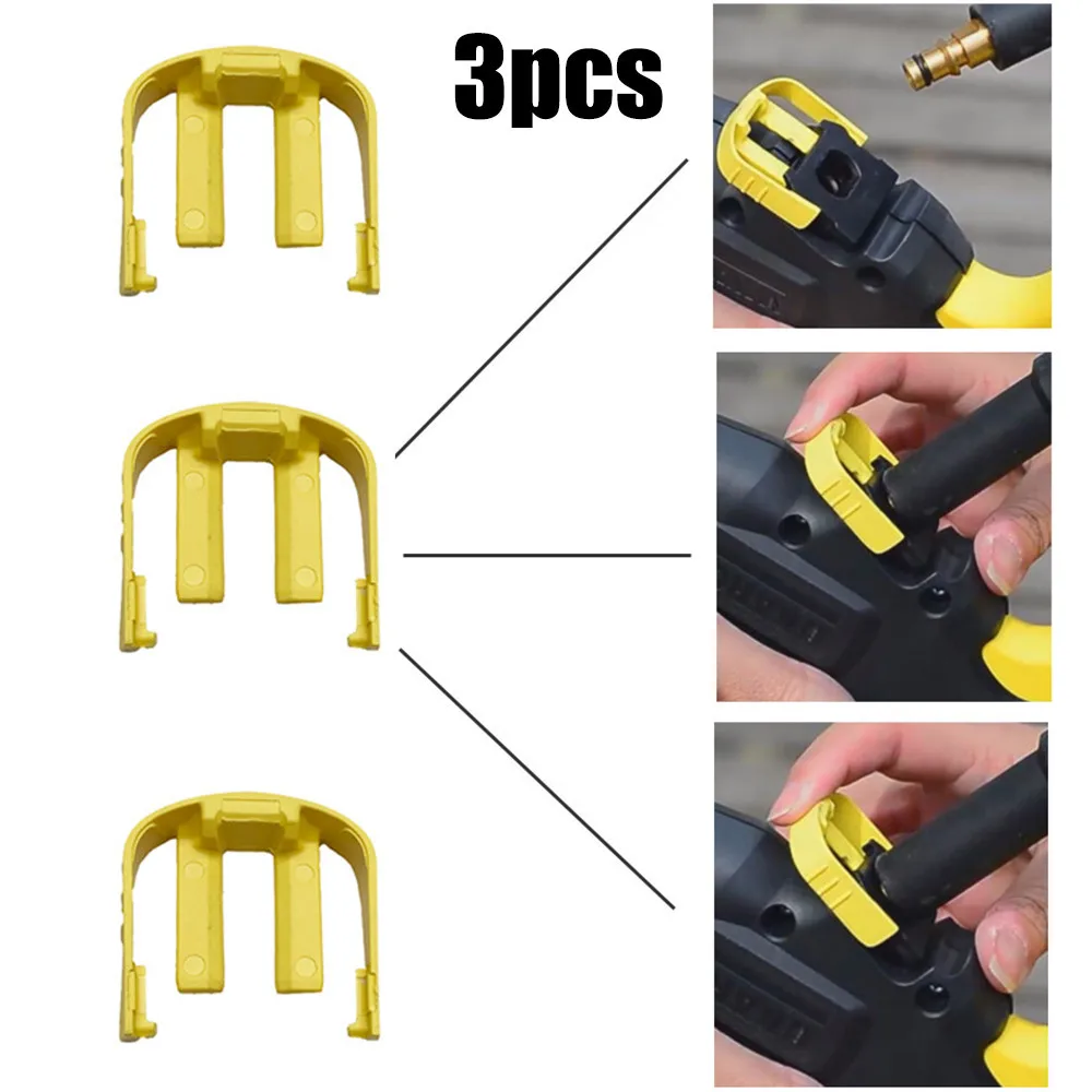 

3Pcs C Yellow Clips Connector Replacement For Karcher K2 K3 K7 Car Home Pressure Power Washer Trigger Household Cleaning Tool