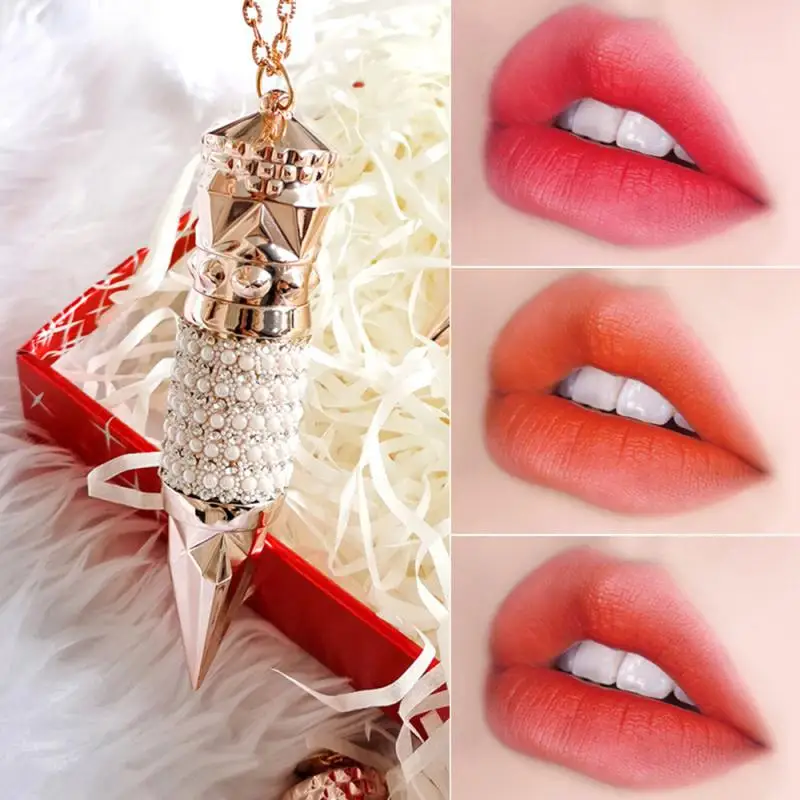 

1PC Queen's Scepter Lipstick 3 Color Matte Lipstick Long Lasting Waterproof Velvet Make Up Lip Gloss Non-Stick Cups Makeup TSLM1