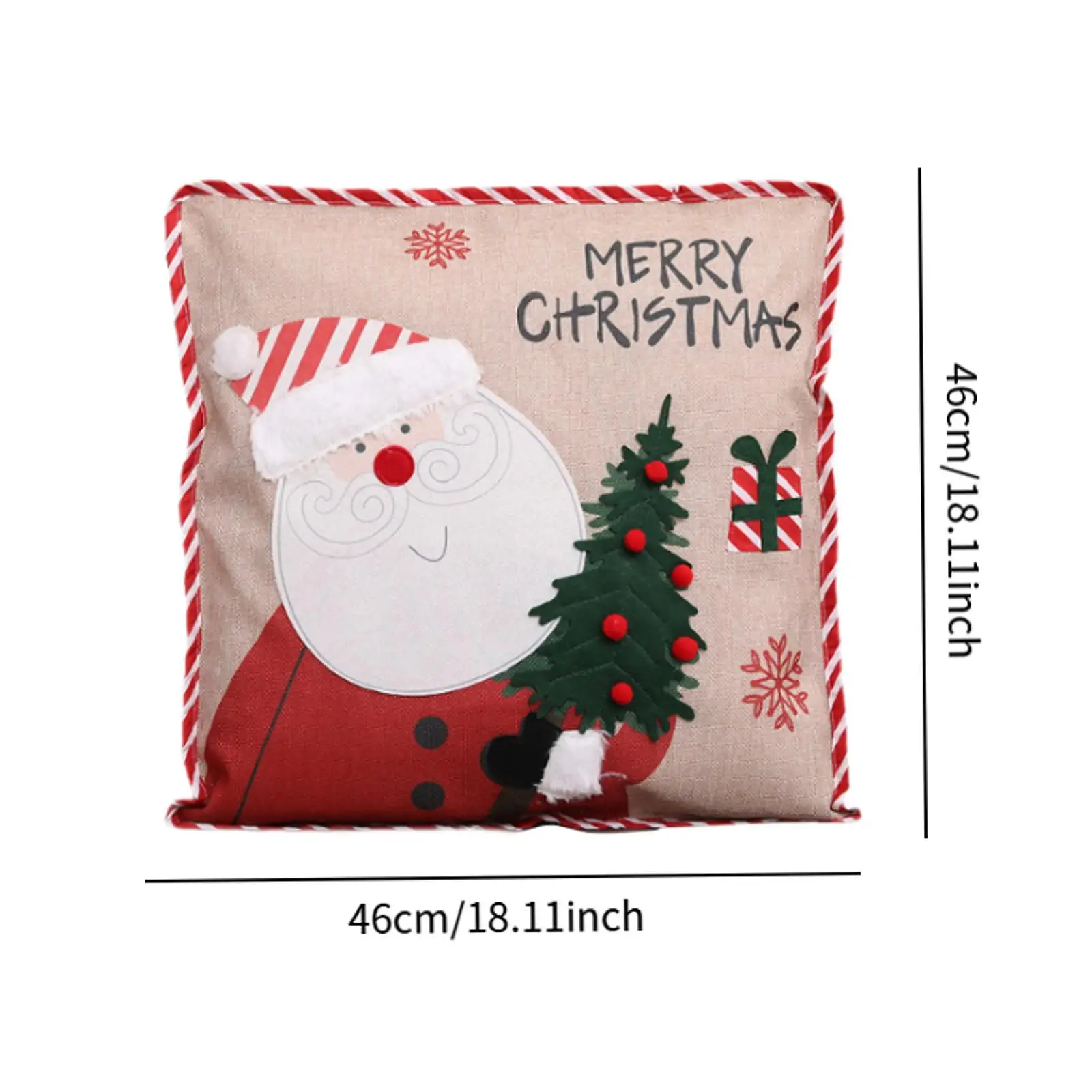 Рождественская наволочка мягкая на молнии современная 46x46 см для дивана