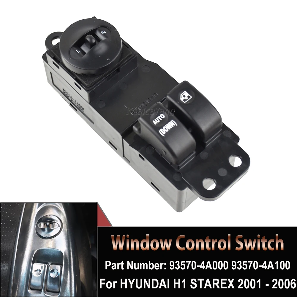 

93570-4A000 For Hyundai H1 Starex 2001-2006 Left Driver Electric Window Lifter Switch Control Regulator Button Car Accessories