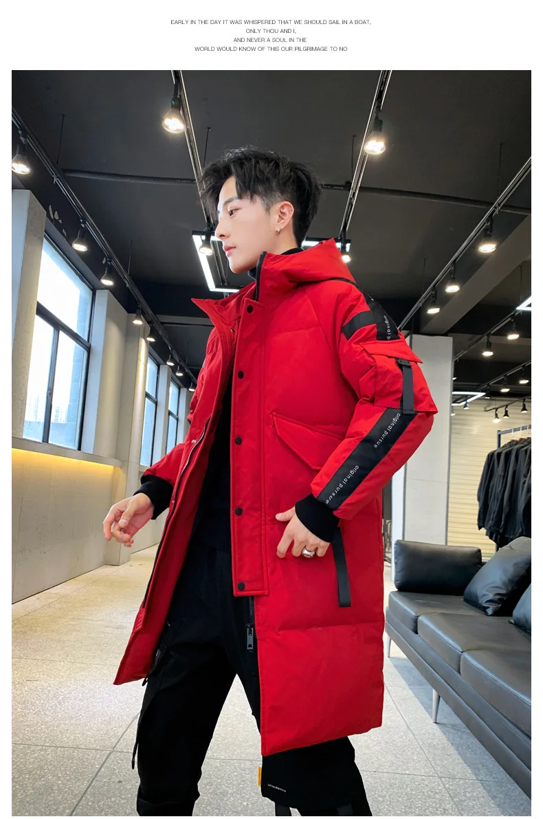 2022 New Winter Men's Down Jacket Stylish Teens Down Coat Thick Warm Man Clothing Men's Apparel Warm Pockets Parkas