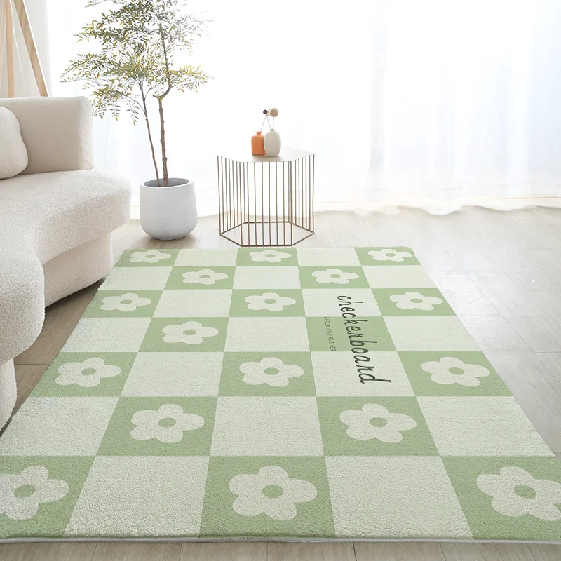 

Французский винтажный декоративный коврик для гостиной шахматная доска для спальни мягкие пушистые ковры для дома Кабинета гардеробной нескользящий ковер