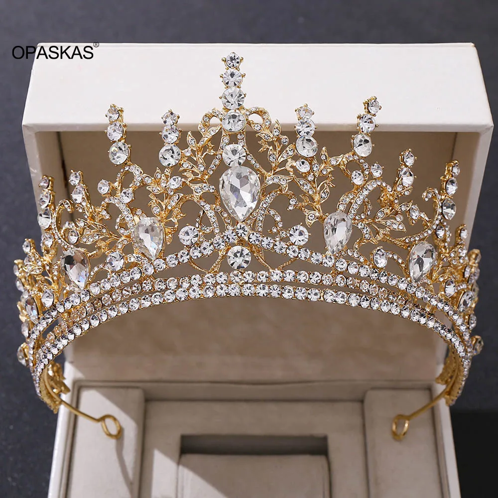 

Bridal Crown Tiaras Women For Princess Headband Rhinestone Diadem Glittery Headdress Alloy Hair Hoop Hair Accessories Jewelry